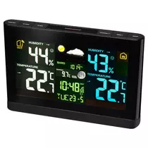 BRESSER WEATHER STATION WITH COLOUR DISPLAY, BLACK