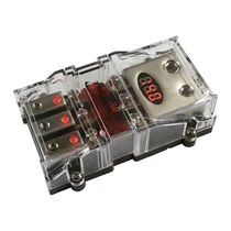 HOLLYWOOD MAHX 3 R tripla mini ANL biztosíték ház, voltmérő