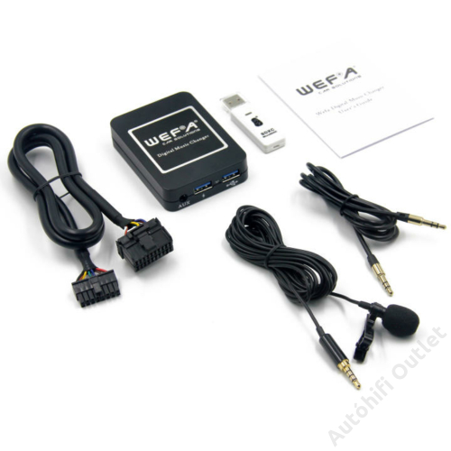 WEFA-WF-606-BLUETOOTH/MP3/USB/AUX-ILLESZTŐ-(RENAULT,-MINI-ISO)